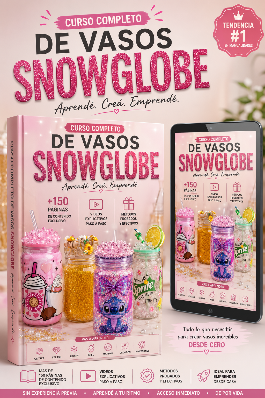CURSO DE VASOS SNOWGLOBE + 4 BONOS EXCLUSIVOS