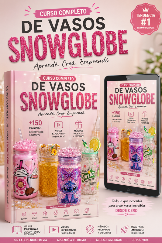 CURSO DE VASOS SNOWGLOBE + 4 BONOS EXCLUSIVOS
